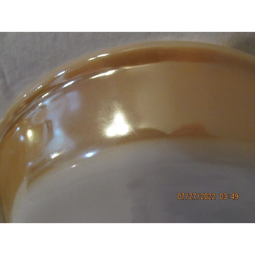 Set Of 2 Vintage Fire King 460 Peach Luster 9 Inch Pie Plates USA Made 1942-45